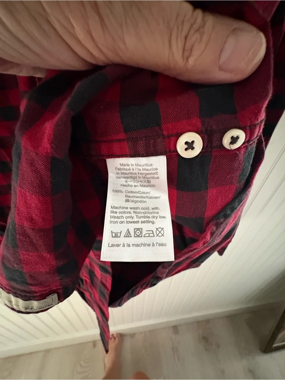 J. Crew Red and Black Buffalo Plaid Button-Down Shirt slim Fit